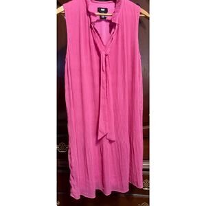 Donna Karen, Fuchsia Pink Lined Sleeveless Dress
